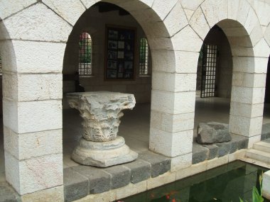 Çarpma somun ve balıklar, Tabgha, Galilee, İsrail, Orta Doğu Kilisesi