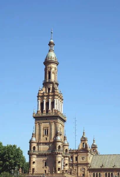 Башня, Plaza de Espana, Севилл, Андалусия, Испания — стоковое фото