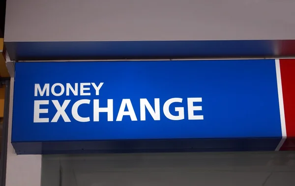 Money exchange sign — Stock Photo, Image