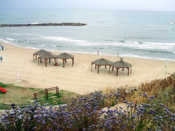 Beach, Tel Aviv şehir, İsrail, Orta Doğu — Stok fotoğraf