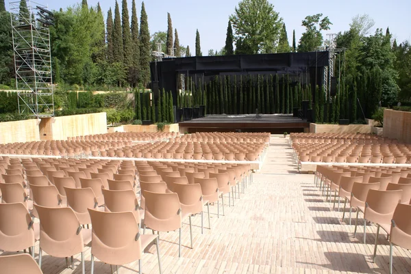 Sahne. açık hava oditoryum. konferans salonu. tiyatro, Alhambra, Granada, İspanya — Stok fotoğraf