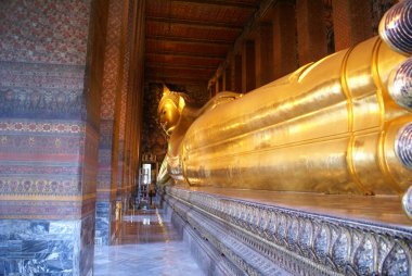 Wat Pho. Tapınağı yatan Buda, Bangkok, Tayland