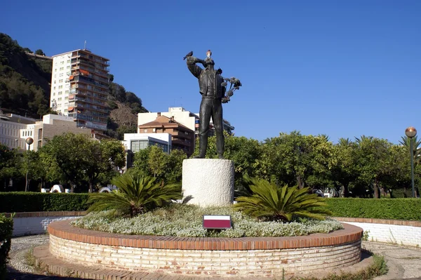 Estatua de El Biznaguero. Parque público de Málaga. Estatua de Biznaguero. El Biznaguero, España —  Fotos de Stock