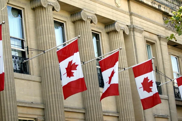 Bandiera canadese. La bandiera di Canada. Foglia di marmo — Foto Stock