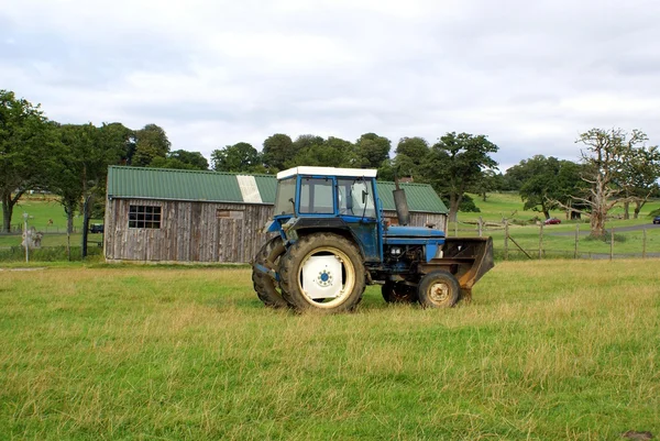Traktor mezőn — Stock Fotó