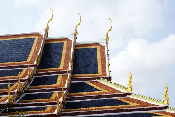 Roof, Wat Phra Kaew, Emerald Buddha temple, Bangkok, Thailand — Stock Photo, Image