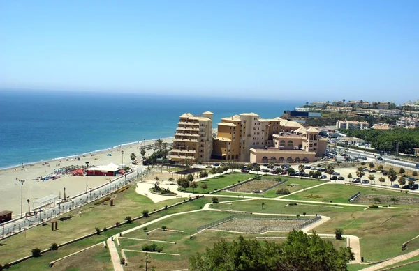 Escena aérea, Vista aérea, Costa del Sol, Fuengirola, España —  Fotos de Stock