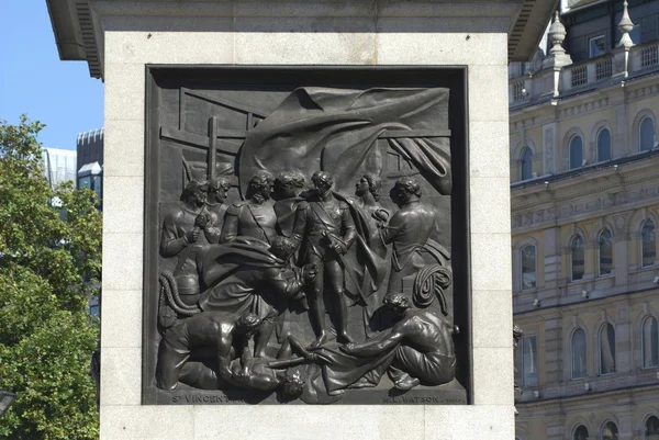 넬슨의 열 조각, 트라팔가 광장, 런던, 영국 — 스톡 사진