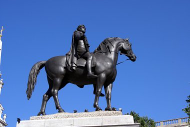 Kral George Vi Statue, Trafalgar Square, Londra, İngiltere