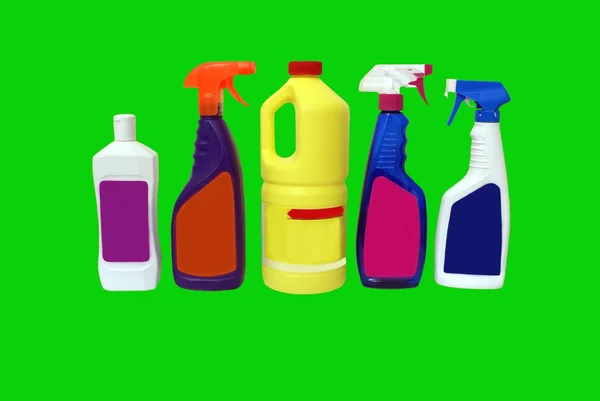 Produtos de limpeza. lixívia. Desinfectante. germicida — Fotografia de Stock