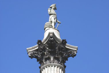 Nelson'ın Anıt veya sütun, Trafalgar Square, Londra, İngiltere