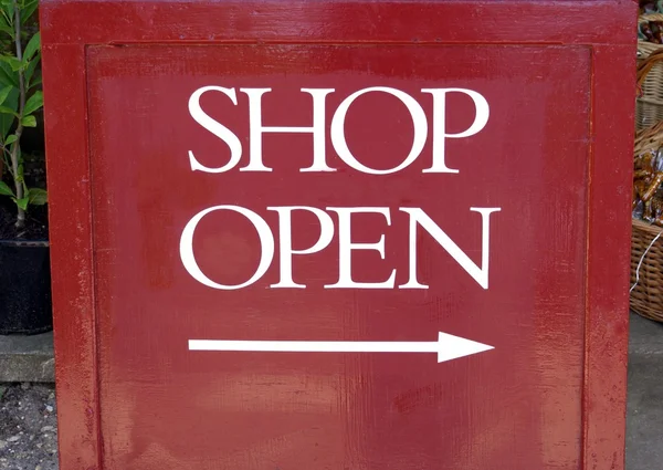 Shop open sign — Stock Photo, Image