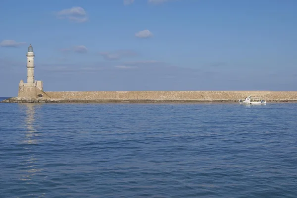 Der Leuchtturm von Chania, Griechenland — Stockfoto