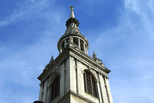 Harangtorony, Krisztus templom Greyfriars, Edward király Street, London, Anglia — Stock Fotó