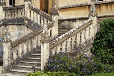 Merdiven. adımları. Lacock Manastırı, Lacock, Wiltshire, İngiltere