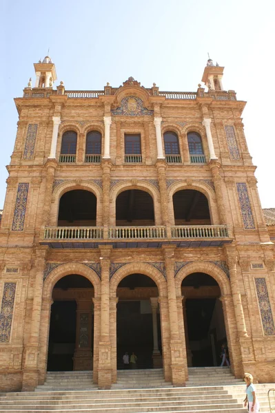 Vchod, Plaza De Espana, Parque de Maria Luisa, Sevilla, Andalusie, Španělsko — Stock fotografie