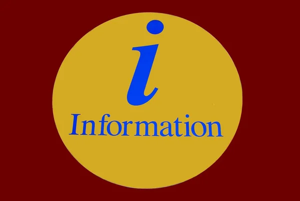 Informação. Assine. sinal de escritório de informações. i) . — Fotografia de Stock