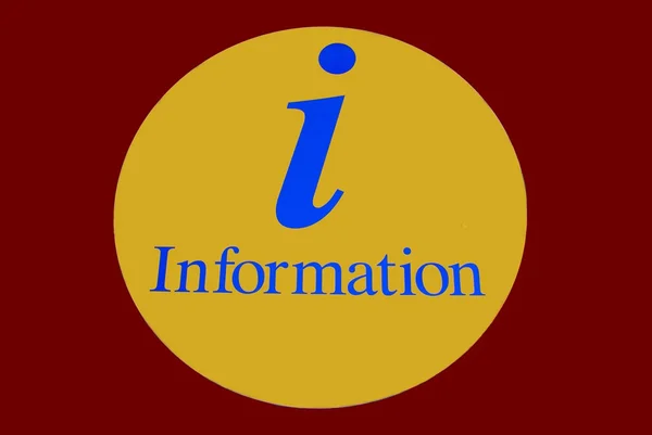 Des informations. signe. bureau d'information signe. i . — Photo