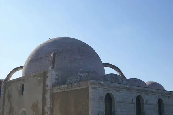 Mesquita otomana, porto de Chania, Chania, Creta, Grécia — Fotografia de Stock