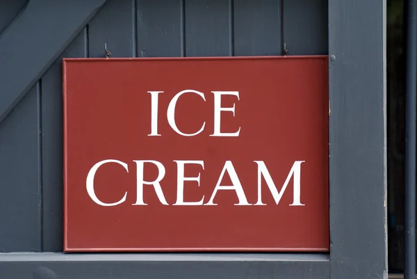 Sign. ice cream sign — Stock Photo, Image