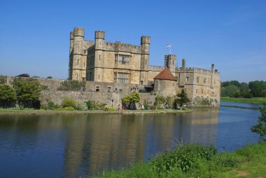 Moated castle. Leeds Castle, Kent, İngiltere