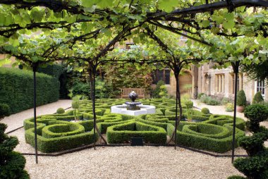 Mağribi mozaik çeşme, düğüm Bahçe, Sudeley Kalesi, Winchcombe, İngiltere