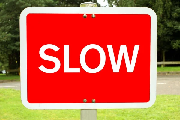 Slow sign. slow. sign — Stock Photo, Image