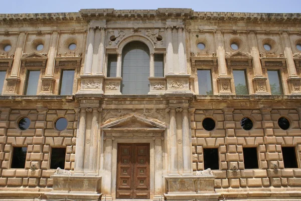 Den Palace av Charles V, Alhambra, Granada, Andalusien, Spanien — Stockfoto