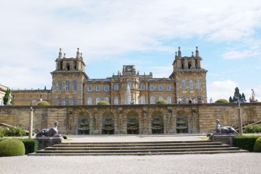 Sfenks ve Çeşme, Blenheim Sarayı Bahçe, Woodstock, İngiltere heykelleri