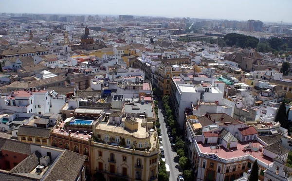 Aerial view, Seville, Andalusia, Spain — Stock Photo, Image