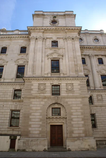 Ingresso, HM Treasury, lo Scacchiere, il Tesoro, Londra, Inghilterra — Foto Stock