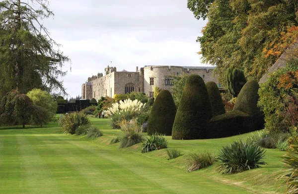 Jardim, Chirk Castle, Chirk, Wrexham, País de Gales, Inglaterra — Fotografia de Stock