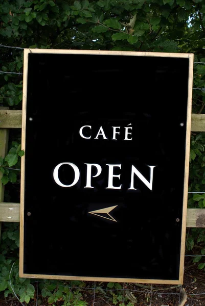 カフェ オープン サイン — ストック写真