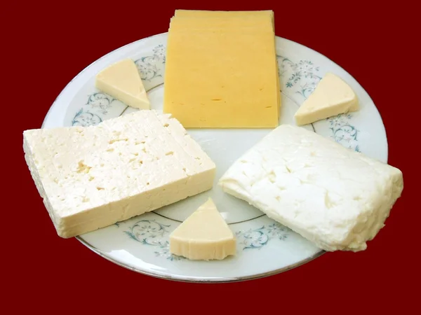 Cheese on a plate — Stock Photo, Image