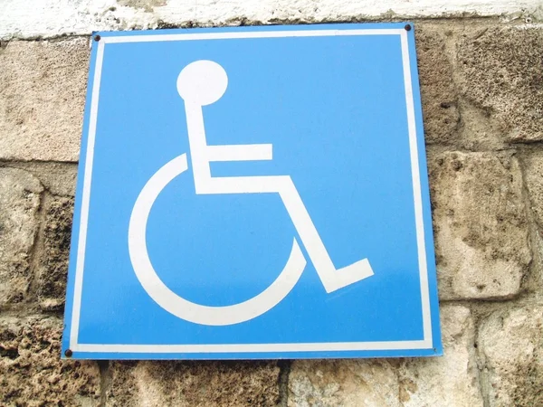 Segno di disabilita '. Cartello sedia a rotelle — Foto Stock