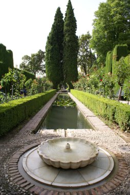 Çeşme Bahçe Alhambra, Granada, Endülüs, İspanya