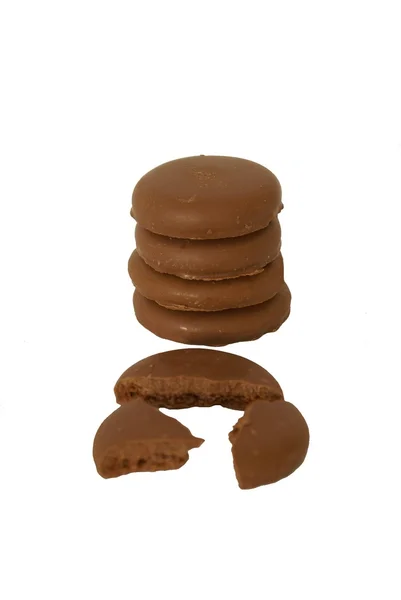 Galletas y trozos de chocolate — Foto de Stock