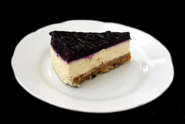 ブルーベリーのチーズケーキの作品。デザート — ストック写真