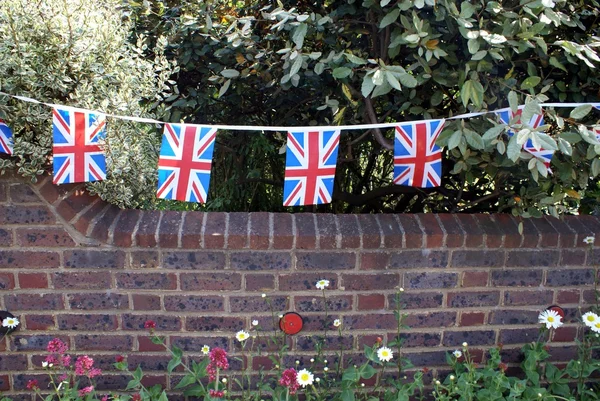 Διακόσμηση του Jack Ένωση σημαίες. Η σημαία του Ηνωμένου Βασιλείου. — Φωτογραφία Αρχείου