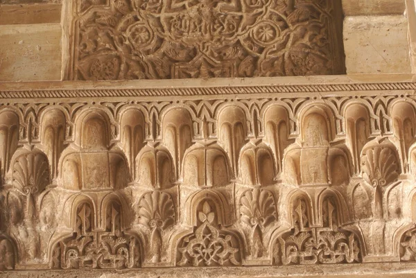 Wnętrze pałacu Alhambra, Granada, Andaluzja, Południowa Hiszpania — Zdjęcie stockowe