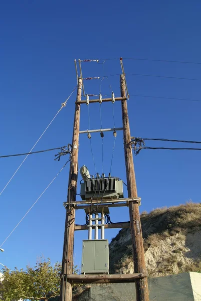 Utility pole. electric pole. electrical pole — Stock Photo, Image