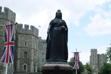 Kraliçe Victoria heykel Windsor Sarayı, Berkshire, İngiltere, İngiltere, İngiltere dışında
