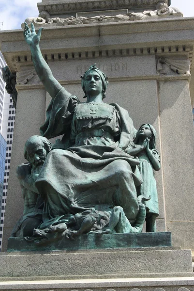 Ignace Bourget Monument, Charity monument, Downtown, Montreal, Quebec, Canadá —  Fotos de Stock
