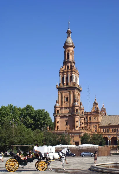 Plaza de Espana в Севилле, Андалусия, Испания — стоковое фото