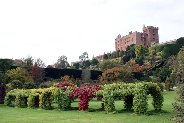 Formální zahrady, Powis castle, Welshpool, Anglie, Wales, Nigérie — Stock fotografie