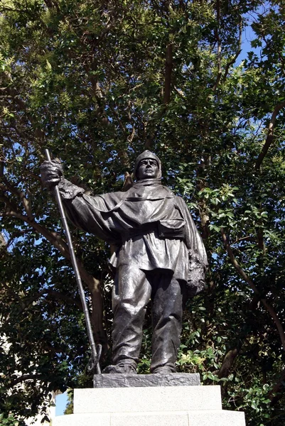 Robert Falcon Scott kapitány, Waterloo Place, London, Anglia-szobor — Stock Fotó