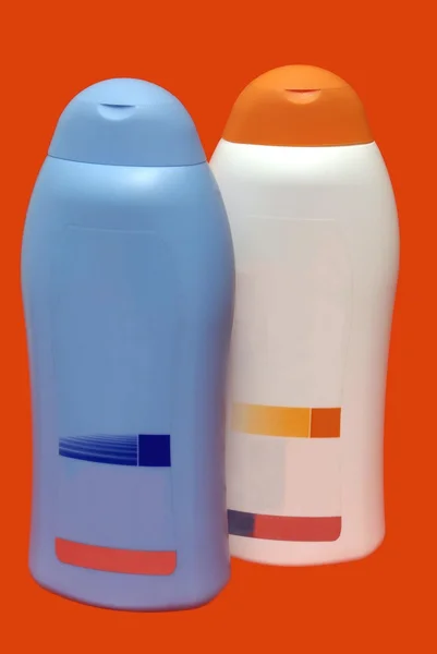 Botellas de artículos de tocador de baño — Foto de Stock