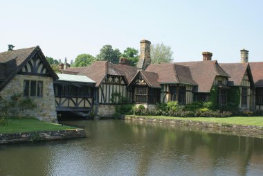 Moated Tudor mimarisi. Hever Kalesi Bahçe, Kent, İngiltere