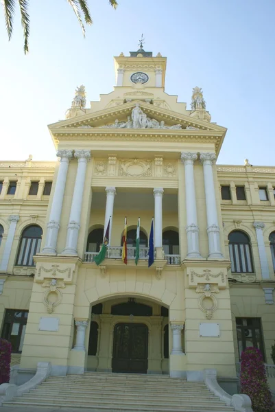 Malaga City Hall. Malaga Konseyi, Malaga, Endülüs, İspanya — Stok fotoğraf