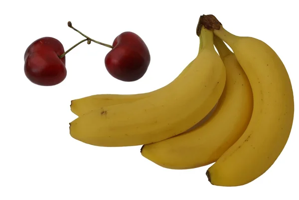 香蕉和樱桃 — 图库照片